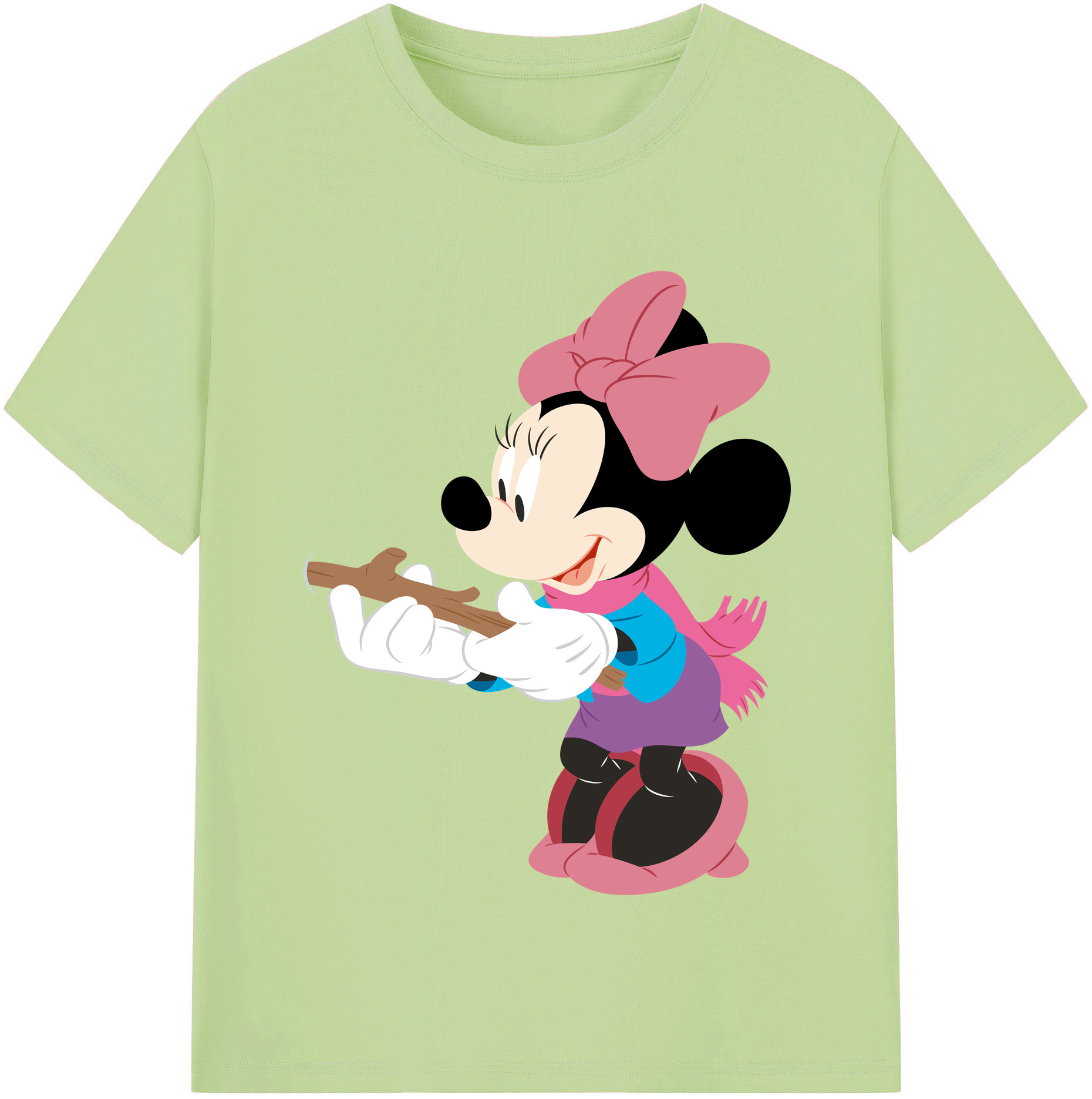 （画像用） ミッキーマウス Mickey Mouse 綿100％半袖Tシャツ（フロントプリント）
